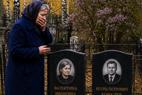 Валентина пришла на могилу к мужу, но увидев соседний памятник, выронила цветы. С черного гранита на неё смотрело её собственное лицо с датой смерти, до которой оставалось всего 7 дней.