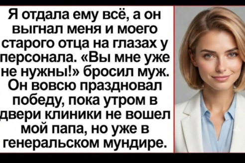«Забирай старого папашу и проваливай!» — кричал муж. А по утру в его клинику зашел генерал с проверкой