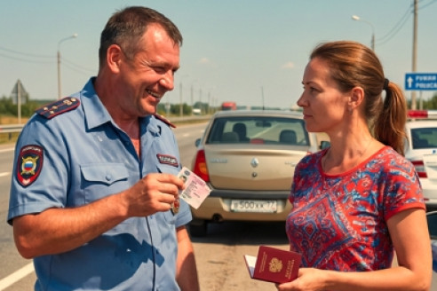 «Иди пешком, раз такая умная!» — смеялся инспектор, порвав права водителя. Через минуту смеяться перестали все, увидев красную корочку