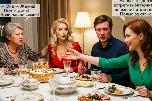 Свекровь привела на день рождения мужа его бывшую девушку, назвав её "членом семьи".