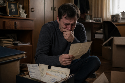 После похорон матери он нашёл в шкафу коробку. Внутри — квитанции об оплате той самой художественной школы, в которую она запретила ему поступать