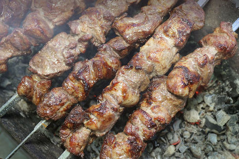 Шашлык из свинины в красном вине