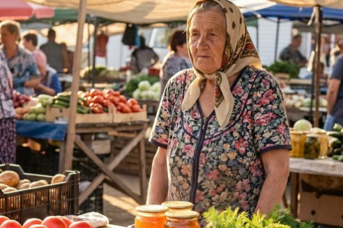 Одноногая бабушка торговала овощами на рынке, когда с другого конца донеслось: «Президент едет!» Все спешно сворачивались. Она не могла. Осталась одна со своей лавкой. Через десять минут к ней подошёл он сам.
