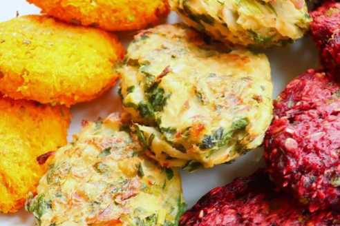 Божественные разноцветные куриные котлеты