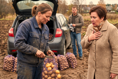 Я все лето вкалывала на даче свекрови. Осенью она пересчитала мешки с картошкой и назвала сумму моего долга