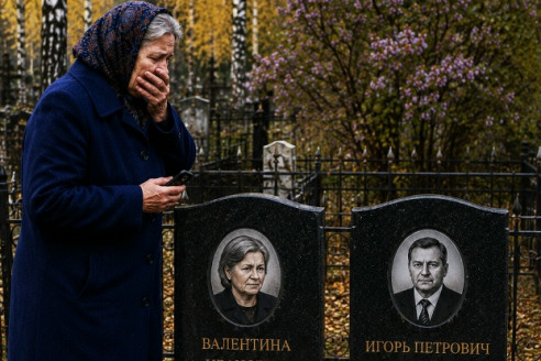 Валентина пришла на могилу к мужу, но увидев соседний памятник, выронила цветы. С черного гранита на неё смотрело её собственное лицо с датой смерти, до которой оставалось всего 7 дней.