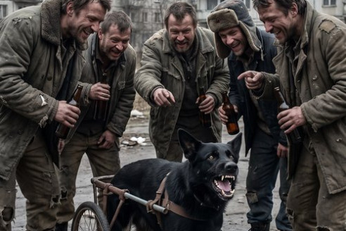 Собака не может ходить. Пять бомжей подумали что это забавно. Но они не учли одного — её хозяин служил в ВДВ