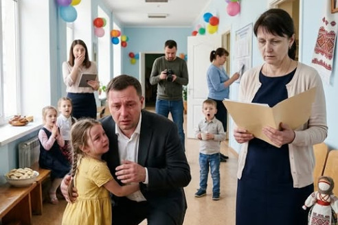 Но пятилетняя девочка бросилась к нему с криком «Папа!»