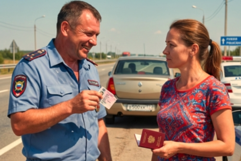 «Иди пешком, раз такая умная!» — смеялся инспектор, порвав права водителя. Через минуту смеяться перестали все, увидев красную корочку