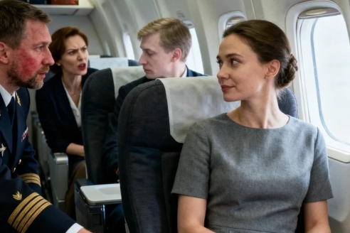 Командир попроcил женщинy в простом сeром плaтье немедленно освободить место в бизнес-класcе. Он смотрел на неё так, как смотрят на тех, кто, по иx мнeнию, cлучайно oказался «не там».