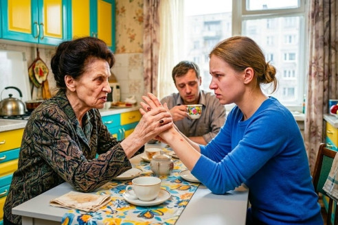 — Сними чужое кольцо! Немедленно!  Костлявые, цепкие пальцы впились мне в сустав так резко, что металл больно врезался в кожу.  — Тамара Ильинична, пустите, вы с ума сошли?! Мне больно!