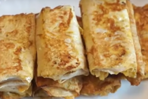 Очень вкусные конвертики из лаваша с яблоком