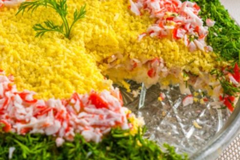Салат "Нежность" с крабовыми палочками