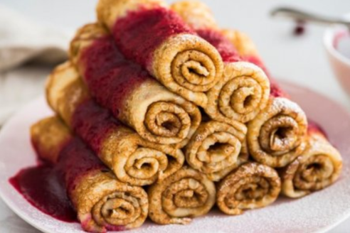 Пышные блины с дырочками