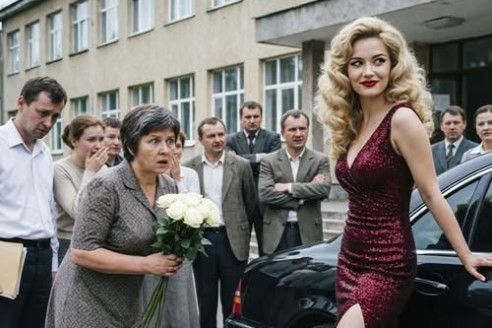 Учительница: «Ты бомжиха! На выпускной не приходи». А через 10 лет она припарковала роскошное авто прямо у школы — и у учительницы отвисла челюсть!