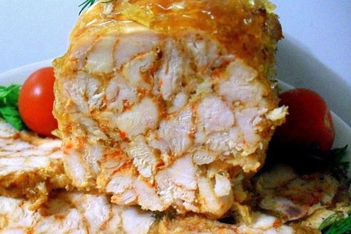 Сногшибательный куриный рулет "Мраморный"