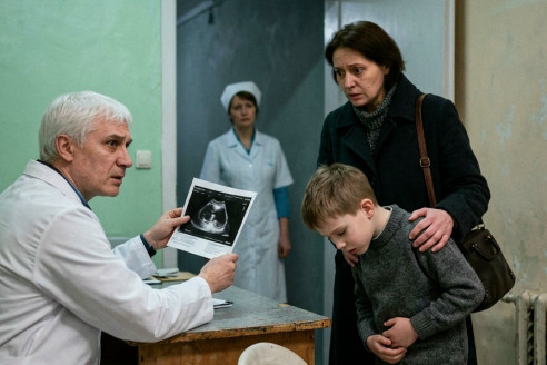 Врач долго смотрел на УЗИ моего сына, потом резко побледнел и спросил так тихо, что у меня сразу онемели пальцы: «Ваш муж сейчас здесь?»